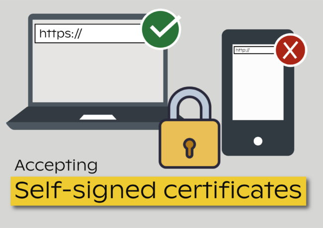 Using a self-signed certificate